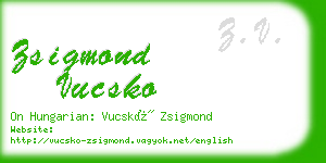 zsigmond vucsko business card